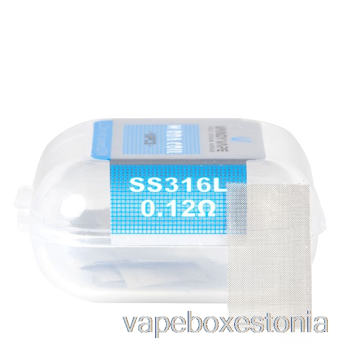 Vape Box Estonia Vandy Vape M Mesh Lehtpoolid (10 Lehte) M V2 Rda Mähis - 0,12oomi Ss316l (10tk)